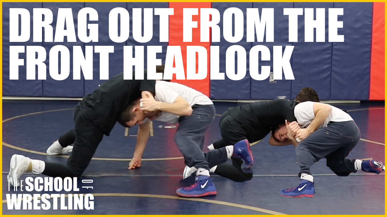 Wrestling Technique | Drag out from the front headlock.