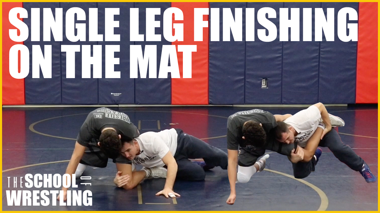 Wrestling Technique | Single leg finishing on the mat.